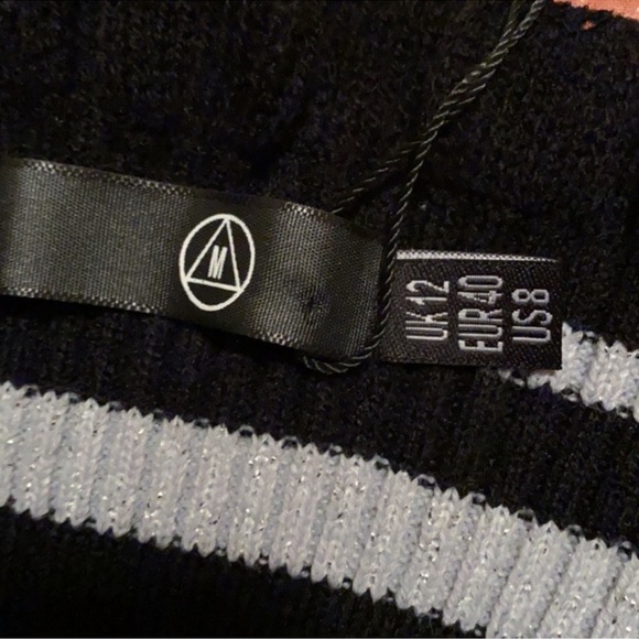 New! Missguided Frill Bardot Metallic Cropped Top - Picture 4 of 5